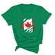 thumbnail image 3 of Fiudx Camisetas para Mujer Camiseta Básica de Verano de Manga Corta Informal para Mujer, Blusa con Estampado de Hoja de Arce Del Día de Canadá, Camiseta con Cuello Redondo, 3 of 3