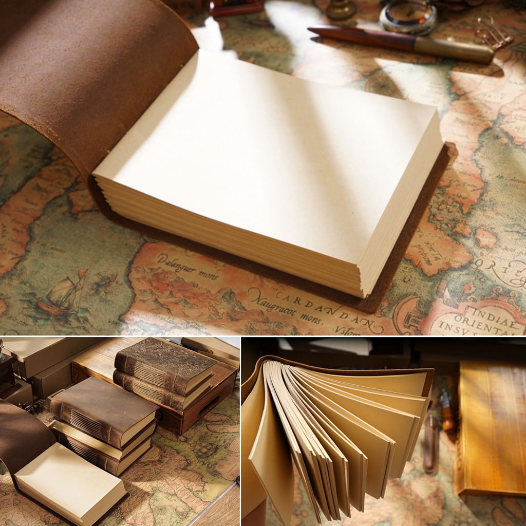 Retro Travel Journal Writing Notebook Diary Leather Bound Handmade Sketchbook