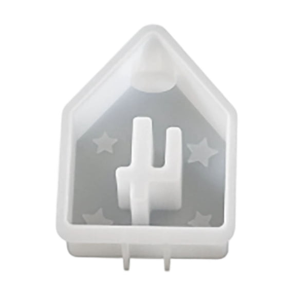 DIY Silicone Mould for Crafting Candle Holders and Decorative Star Shapes with Number 1 Design