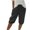 Black, variant on Womens Summer Capri Pants Casual Cotton Linen Capris Elastic Waist Drawstring Beach Lounge Trousers with Pockets,2XL,White 1