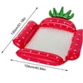thumbnail image 3 of Pool Float,Ergonomic Inflatable Water Mattress With Built In Headrest Cup Holders And Side Storage Pockets,Foldable Heavy Duty Floating Lounge For Adult Beach Pool Leisure(Red), 3 of 8