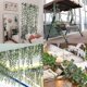 thumbnail image 3 of ZHAOCHENG 12 piezas de hiedra falsa de ratán falso, guirnalda de hiedra de seda, planta verde artificial, planta colgante verde, adecuada para pared de boda, sala de fiestas, cocina del hogar, 3 of 3