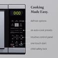 thumbnail image 3 of Farberware FMO09BLKSS Horno microondas de 900 vatios con cerradura para niños, perfecto para apartamentos y dormitorios, interior gris fácil de limpiar, acero inoxidable, 3 of 5