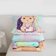 thumbnail image 5 of Erosebridal Cartoon Capybara Bubble Tea Twin Comforter Sets 3-Piece For Boys Girls,Cute Rainbow Animal Bedding Set For Kids,Microfiber Bedroom Decor, 5 of 7