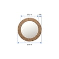 thumbnail image 3 of Kouboo Round Chequered Wall Mirror, Decorative Transitional Mirror for Wall, Hanging Vanity Mirror for Bedroom, Living Room, 3 of 5