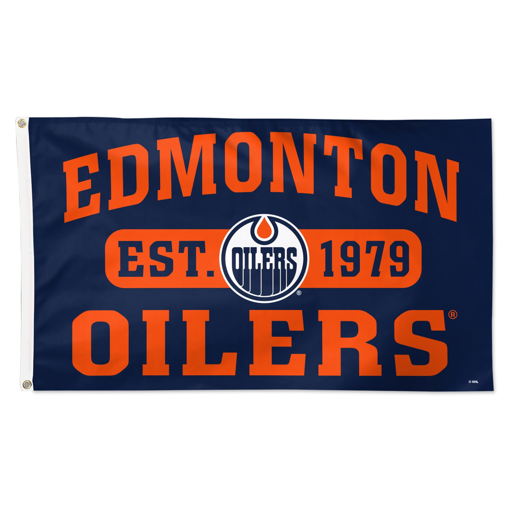 WinCraft Edmonton Oilers 3' x 5' Single-Sided Franchise Establishment Deluxe Flag
