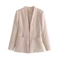thumbnail image 2 of Rciityk Women Blazers for Work Casual Loose Open Front V Neck Long Sleeve Suit Jackets Fall Fashion Solid Blazer Jacket with Pocket, 2 of 3