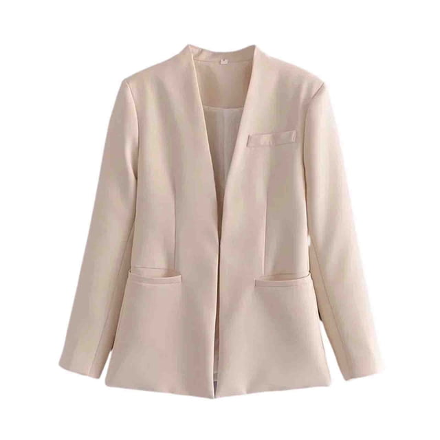 CEHVOM Women's Fashion Casual Solid Color Long Sleeve Blazer Clearance