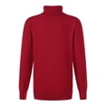 thumbnail image 4 of CHICTRY Garçons Enfants Col Roulé Décontracté Couleur Unie Chandail Tricoté Chandail d'Hiver Chaud T-Shirt Manches Longues Hauts Rouge 130, 4 of 7