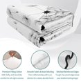 thumbnail image 4 of Twin XL Quilt Set 68''x98'', Spring Floral Lightweight Summer Bedspread Coverlet Set with 2 Pillow Shams, Modern Elegant Pastoral Flowers Black Breathable All Season Quilt Bedding for Dorm/Guest Room, 4 of 9