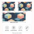 thumbnail image 2 of Yayeee Pillowcase King Size Set of 2 Satin Wrinkle Resistant Pillow Case, Blue Cubes, 2 of 7