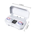 thumbnail image 3 of Sidaley M12 Auriculares inalámbricos compatibles con Bluetooth 9D Estéreo HIFI Auriculares Pantalla LED Música Deportes Auriculares Cancelación Cables de audio/vídeo Blanco, 3 of 6
