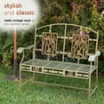 thumbnail image 6 of Alpine Corporation 45" x 22" x 41" Steel Rustic Birds Garden Bench, Bronze, 6 of 12