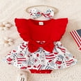 thumbnail image 2 of Bébé Filles Romper Ensemble Étoiles/popsicle Imprimer une Ligne Robe + Bandeau, 2 of 9