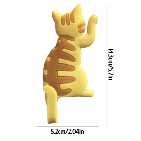 

Egmy Strong Magnetic Japanese Creative Cartoon Cat Tail Refrigerator Stick Hook G One Size