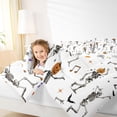 thumbnail image 3 of Feelyou Cartoon Skeleton Full Size Comforter Sets, Happy Halloween Pumpkin Bedding Comforter Set, White, Halloween Reversible, 3-Piece, 1 Comforter and 2 Pillowcases, 3 of 7