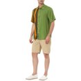 thumbnail image 5 of Lars Amadeus Men's Color Block Button Down Short Sleeve Striped Shirts, 5 of 6