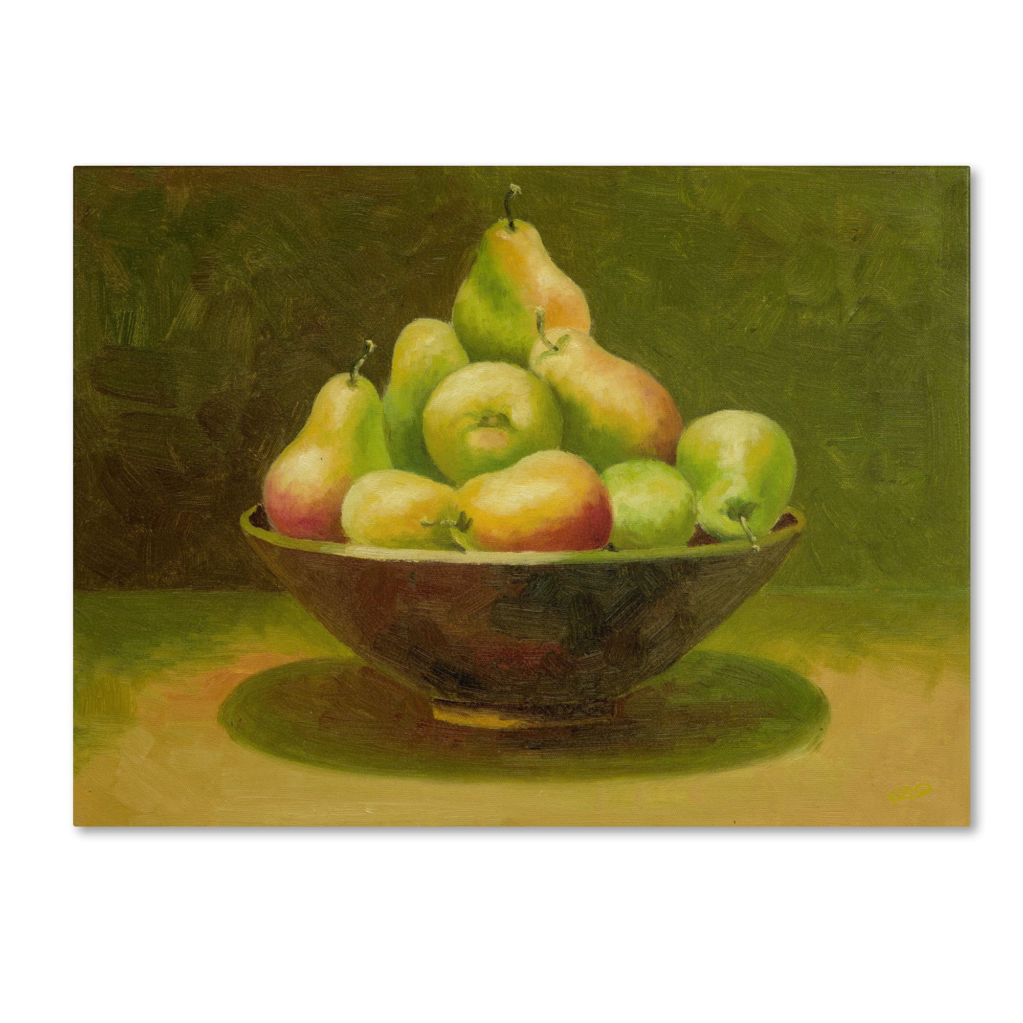 Trademark Fine Art "Still Life with Pears" Canvas Art by Rio