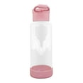 thumbnail image 3 of Clear Water Bottle 12oz / 350ml Wide Mouth Glass Bottles with Strap, Lids for Juicing, Smoothies, Infused Water, Beverage Storage, Pink, 3 of 6