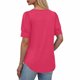 thumbnail image 5 of Ounisa Womens 2025 Summer Sweater Top Short Sleeve Blouses Dressy Casual Shirts Business Tops Cute Vacation Tunic, 5 of 7