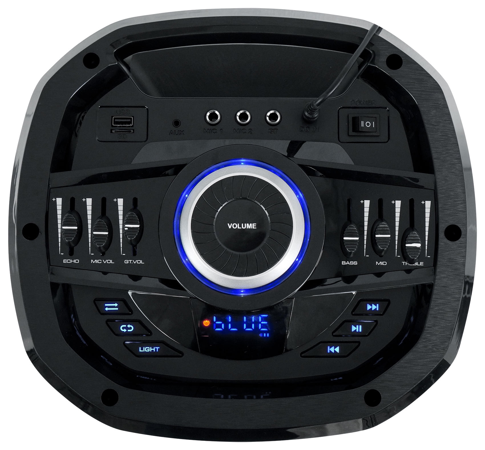 Rockville Go Party ZR10 Portable Powered Bluetooth Speakers with LED Lights and Microphone (Set of 2)  (图4)