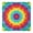 Rainbow Tie Dye, variant on Colorful Circular Pattern Square Fitted Tablecloth with Elastic Edge,Square Table Cover,Washable Elastic Table Cover for Home Kitchen Party Decor 34"x34"