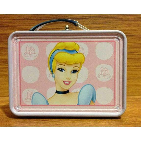 BNIP Disney Princess Cinderella Mini Tin Lunch Box Handle Working Clasp