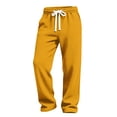 thumbnail image 3 of Homeyce Men's Sweatpants with Pockets Waffle Baggy Casual Home Pants Drawstring Waist Workout Pants for Daily Wear Jogging Running,Orange 3XL, 3 of 7