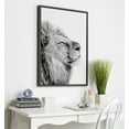 thumbnail image 5 of Kate and Laurel Sylvie Self Actualizing Lion Print Black and White Portrait Framed Canvas Wall Art by Amy Peterson, 23x33 Dark Grey, 5 of 5
