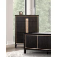 thumbnail image 2 of Modern Panel Headboard Queen Size Bed Dresser Mirror Nightstands Chest 6pcs Bedroom Furniture Espresso Solidwood, 2 of 10