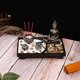 thumbnail image 4 of Zen Garden Incense Holder Candle White Sand and Decorative Stones (Thai Buddha),Buddha statue candelabra resin zen Buddha statue sandpan yoga, 4 of 5