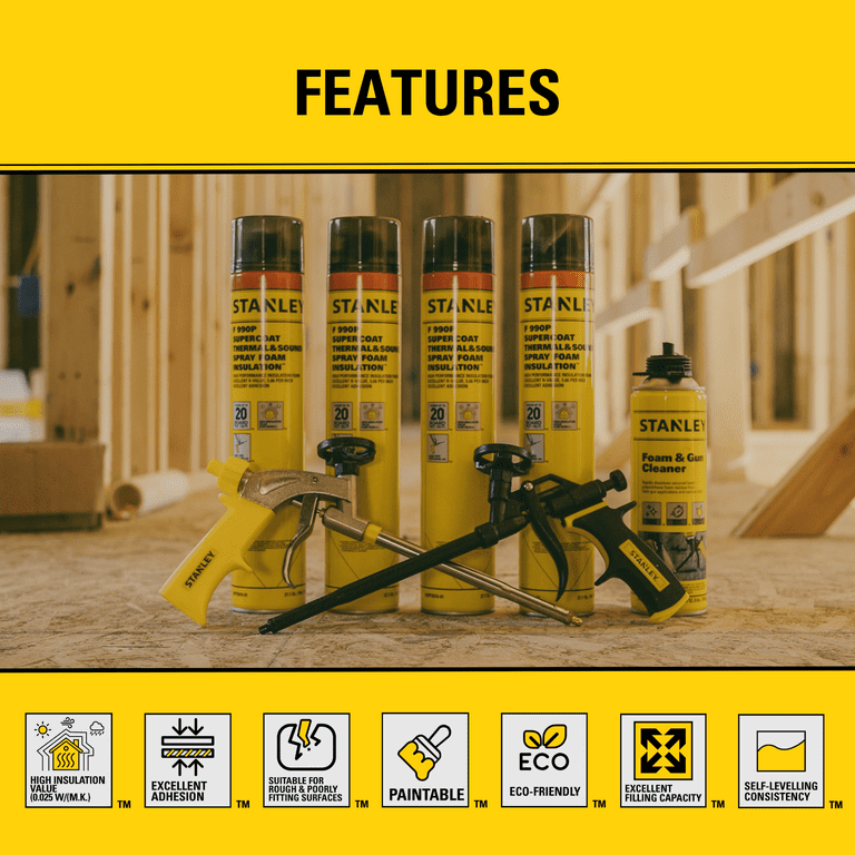 Stanley Supercoat Spray Foam Insulation Kit - Closed Cell
