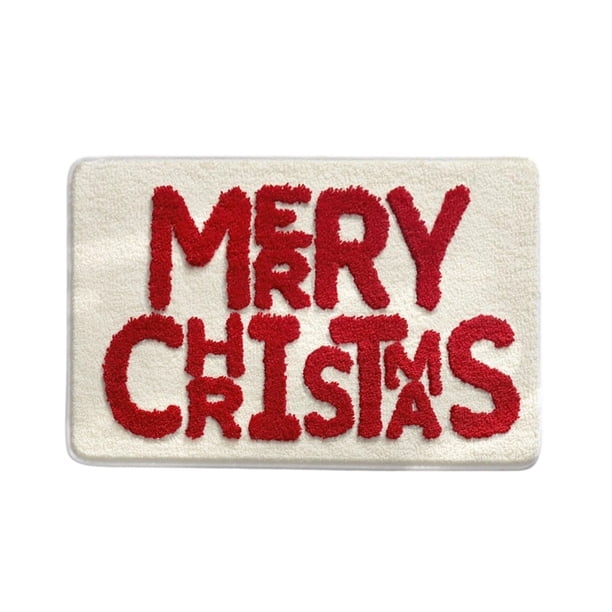 Alfombrillas de Bienvenida para la Puerta Delantera Navidad Pan de Jengibre Hombre Diseño Muñeco de Nieve Alfombrilla de Bienvenida Piso de Entrada de Vacaciones Puerta Delantera Porche Decoración Al