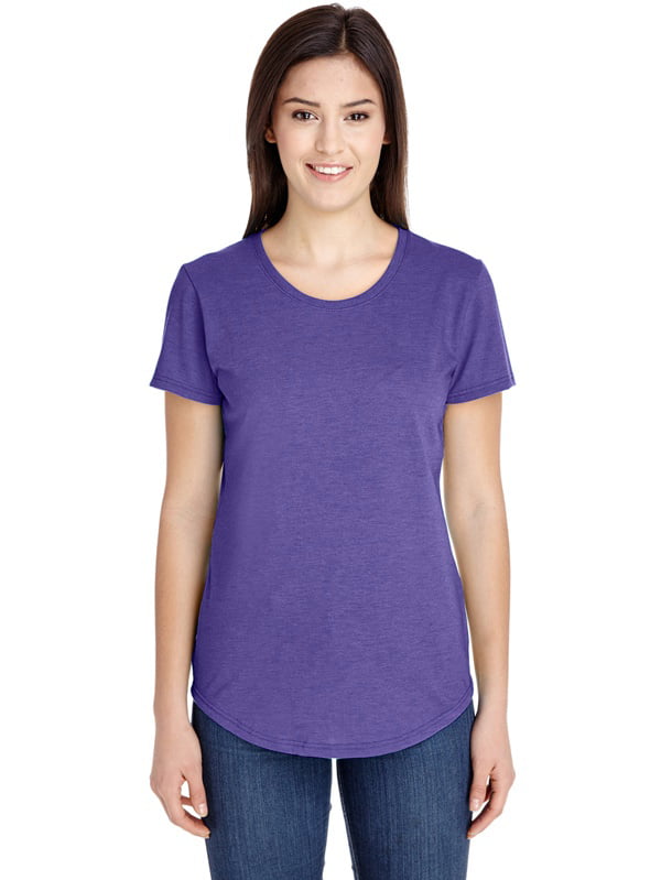 Anvil 6750L Ladies Triblend Scoop Neck T-Shirt - Heather Purple - X ...