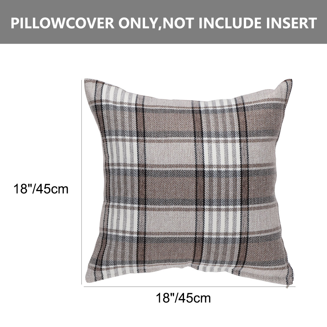 Unique Bargains Plaids Square Decorative Throw Pillow Covers, 2-Pack , 18" x 18" #5