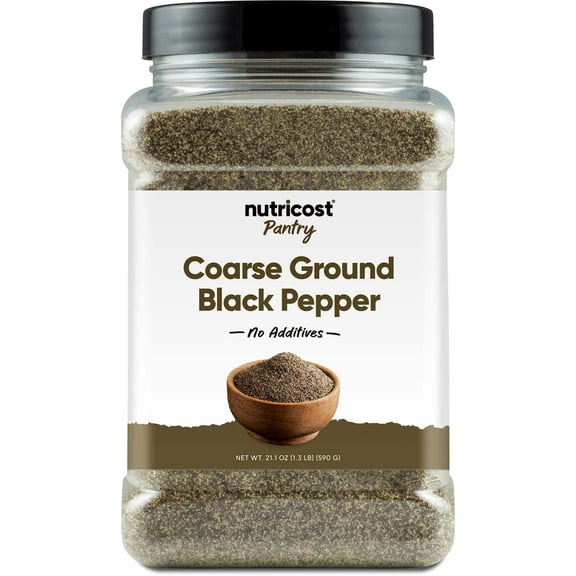 Nutricost Pantry Ground Black Pepper (1.3 Pounds) - No Additives, Vegan, GMO-Free, Soy Free