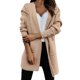 thumbnail image 1 of Gibobby Cárdigan mujer Cárdigan largo con parte delantera abierta con bolsillos manga acanalada talla grande suéter largo para mujer(Beige,M), 1 of 5