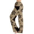 thumbnail image 2 of Lumtrix Christmas Pajamas For Women Lightweight Pants Sleep Bottom Trendy Snowflakes And Xmas Tree Graphic Elastic Waist Pj Pants Brown S, 2 of 6