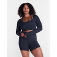 thumbnail image 2 of Athletic Works Women's ButterCore Wrap Top with Built In Bra, Sizes XS-XXXL, 2 of 6