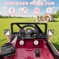 thumbnail image 6 of TOKTOO 12V Ride on Toys for Toddlers, Electric Ride on Car for Kids, Ride on Truck for Boys Girls with Parent Remote Control, Music Player, Pink, 6 of 9