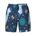 thumbnail image 4 of Lsque Mens Swim Trunks Alpaca Astronaut in Space Pattern - Bathing Suit Compression Liner - Beach Swim Shorts Swimwear - (S-3XL) - Stretch Quick Dry -X-Large, 4 of 9