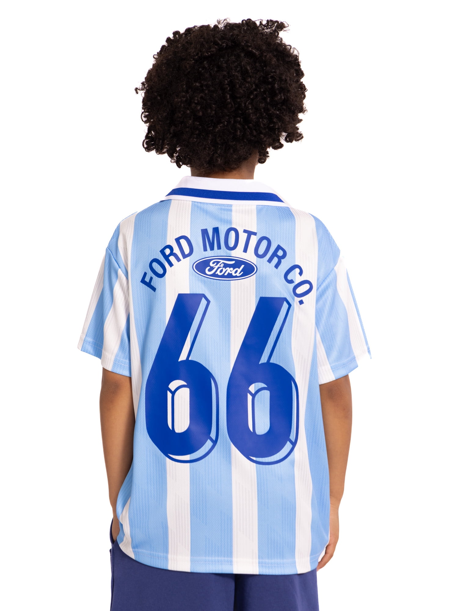 Bronco Boy's Short Sleeve Graphic Collared Jersey, Sizes 4-18