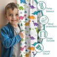 thumbnail image 3 of Colorful Dinosaur and Nature Pattern Insulated Teens Curtains Set Of 2, Bedroom Essentials, Toddler Room Decor 42"x84", 3 of 5