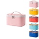 thumbnail image 1 of Makeup Bag Cosmetic Bag for Women,Portable Travel Bag Large Travel Toiletry Bag Beauty Zipper Organizer for Girls,PU Leather Washable Waterproof(Pink), 1 of 4