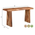 thumbnail image 2 of Pemberly Row Mid-Century Live Edge Solid Wood Console Table in Brown, 2 of 6