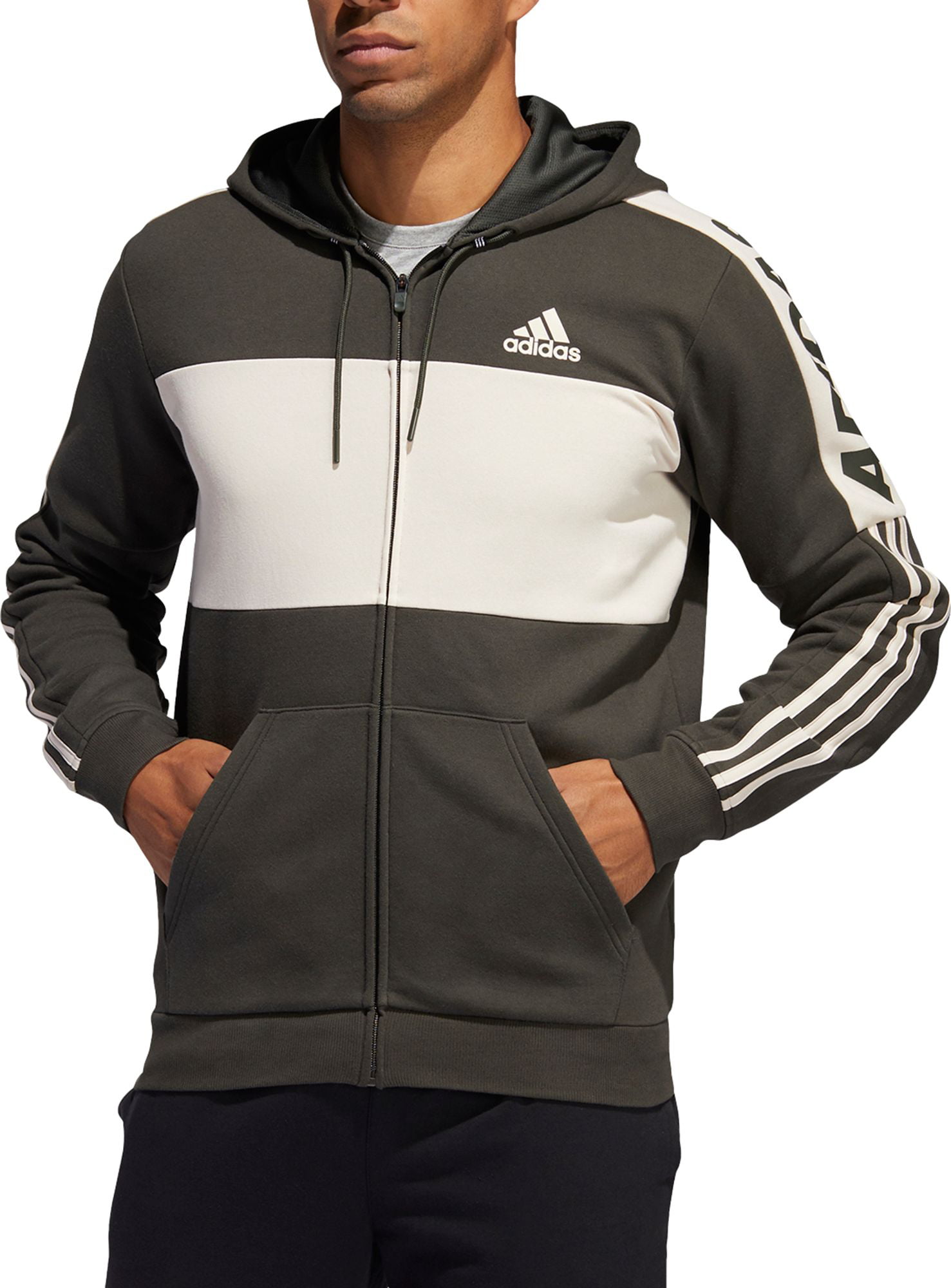 adidas men's post game fleece full zip hoodie