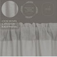 thumbnail image 5 of VHC Brands Burlap Dove Grey Farmhouse Curtains Prairie Long Panel Set of 2 84x36x18, 5 of 7