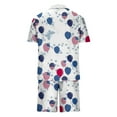 thumbnail image 4 of jsaierl Men's 4th of July Outfits 2 Piece Patriotic Red White and Blue Graphic Tees Regular Fit Round Neck Top and Plus Size Drawstring Shorts Sets Track Suits, 4 of 5