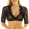 thumbnail image 2 of dmqupv plus Size Womens Lingerie Blouse For Oktoberfest Blouse Black Women's Dirndl Rhinestone Lingerie for Women Set Underwear Black Small, 2 of 5