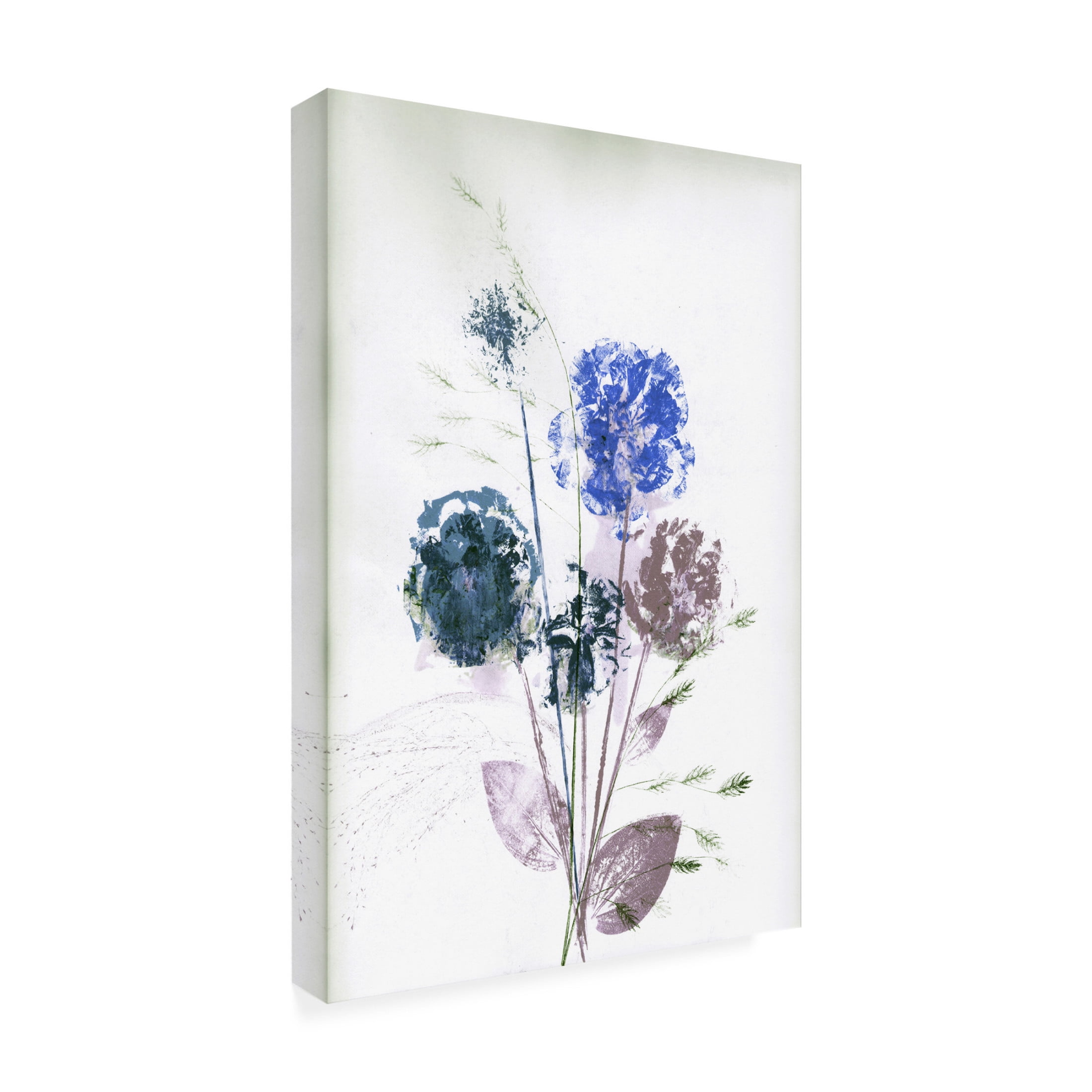 Canvas Wall Art - Pernille Folcarelli 'Bouquet 1 Blue' Wall Art for Living Room, Bedroom, or Office Décor by Trademark Fine Art - 30 x 47 Inches